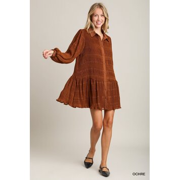 Umgee Metallic Texture Dress