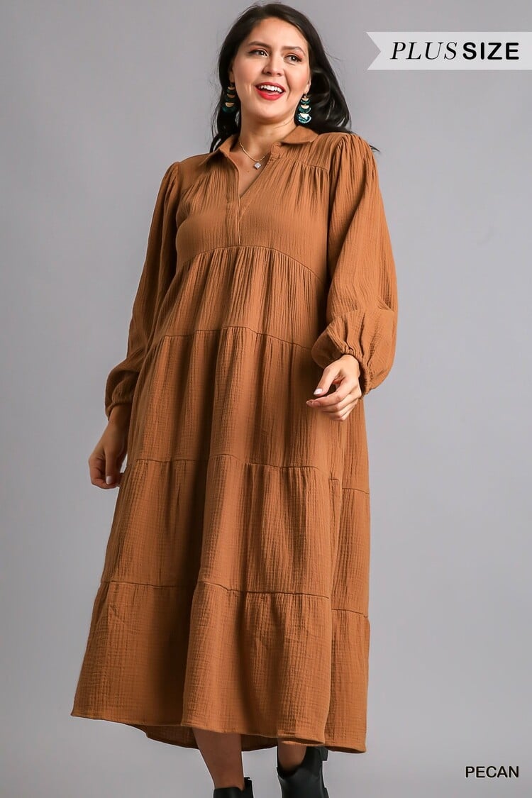 Umgee Umgee Gauze Tiered Maxi Dress