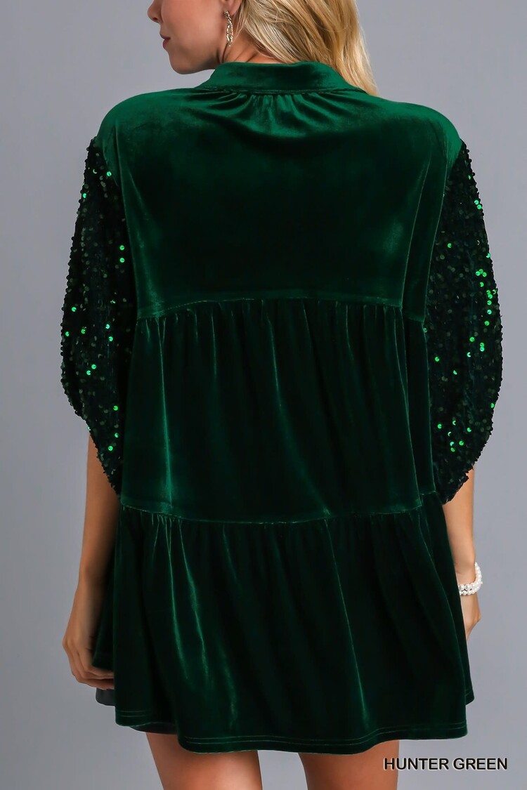 Umgee Velvet Sequins Tunic