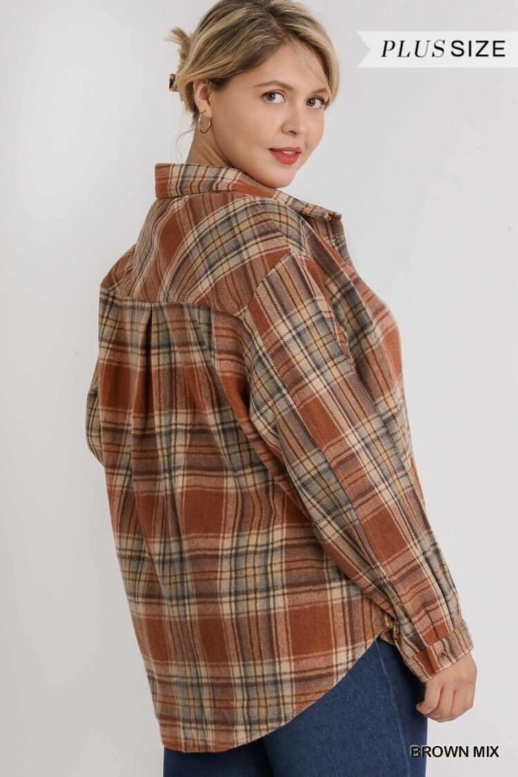 Umgee Plaid Short Shacket