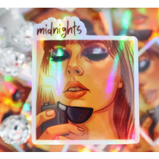 Ace the Pitmatian Co Sticker Taylor Swift Midnights Holographic