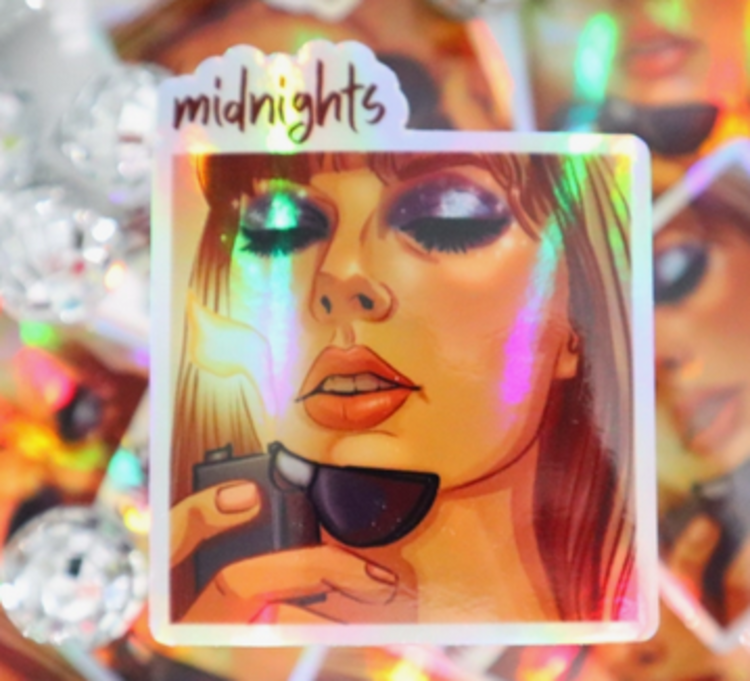 Ace the Pitmatian Co Sticker Taylor Swift Midnights Holographic