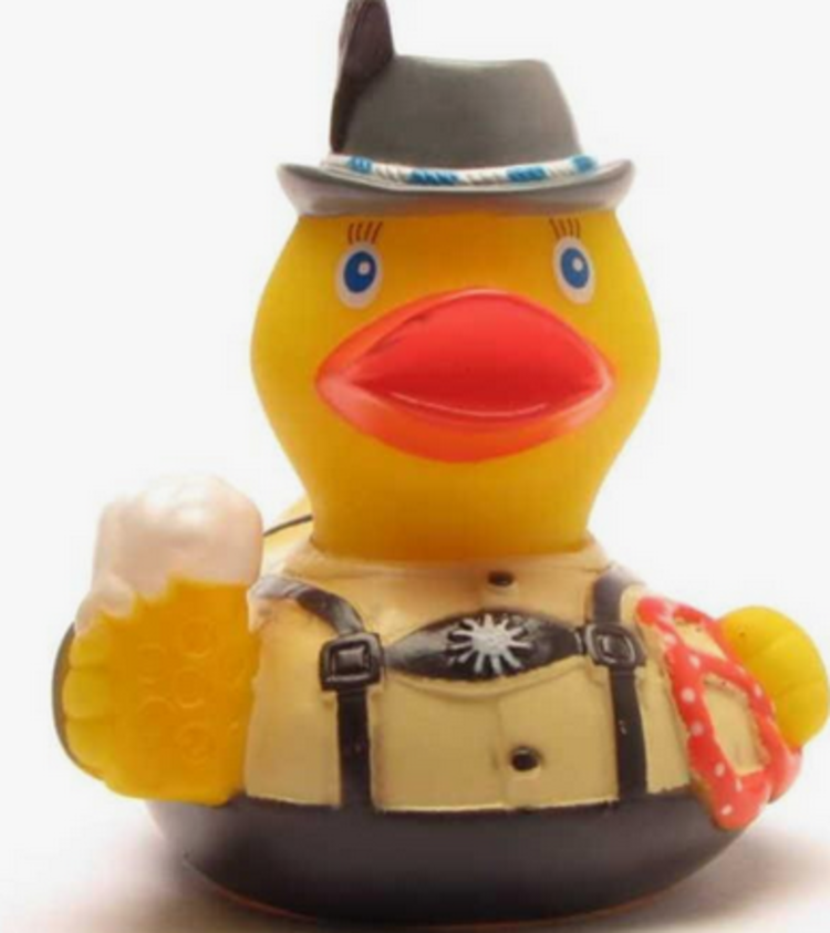 Duckshop German Rubber Duck Bayer w/ Pretzel
