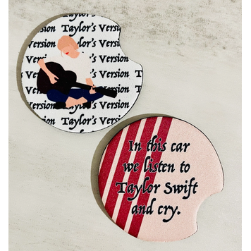 Sonny Rising Taylor Swift Guitar Red Coasters