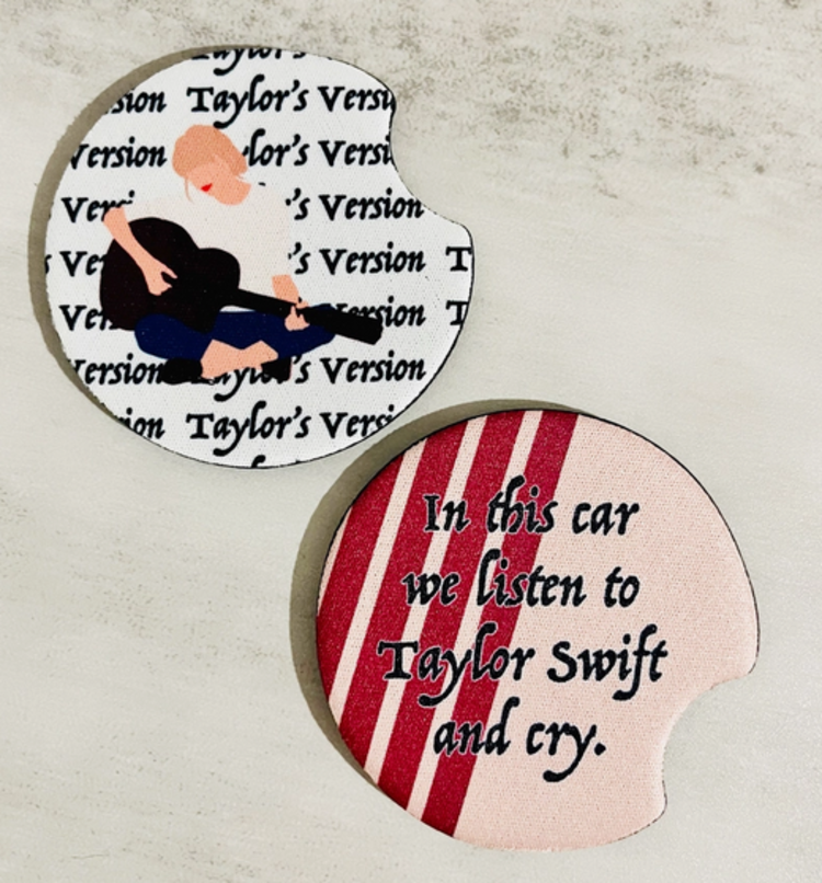 Sonny Rising Taylor Swift Guitar Red Coasters