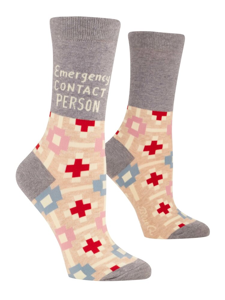 Emergency Contact Crew Socks Women
