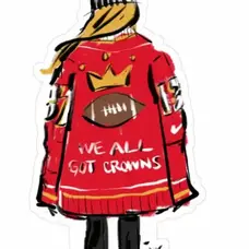 Jennifer Vallez Taylor Swift Crowns Sticker