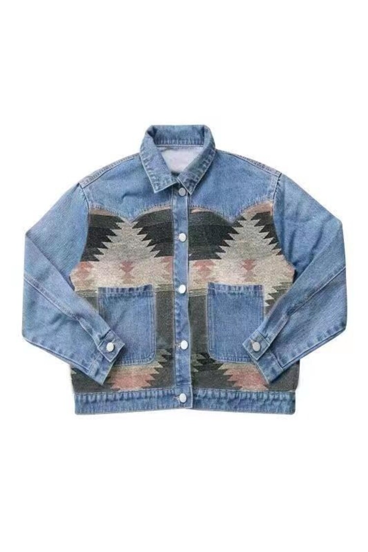 Wild Wild West Contrast Denim Jacket