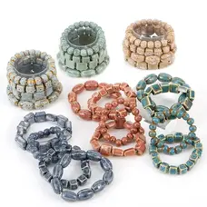 Hadley Wren Coastal Clay Large Bead Bracelet