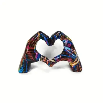 Small Taylor Heart Hands Colorful 3.1"