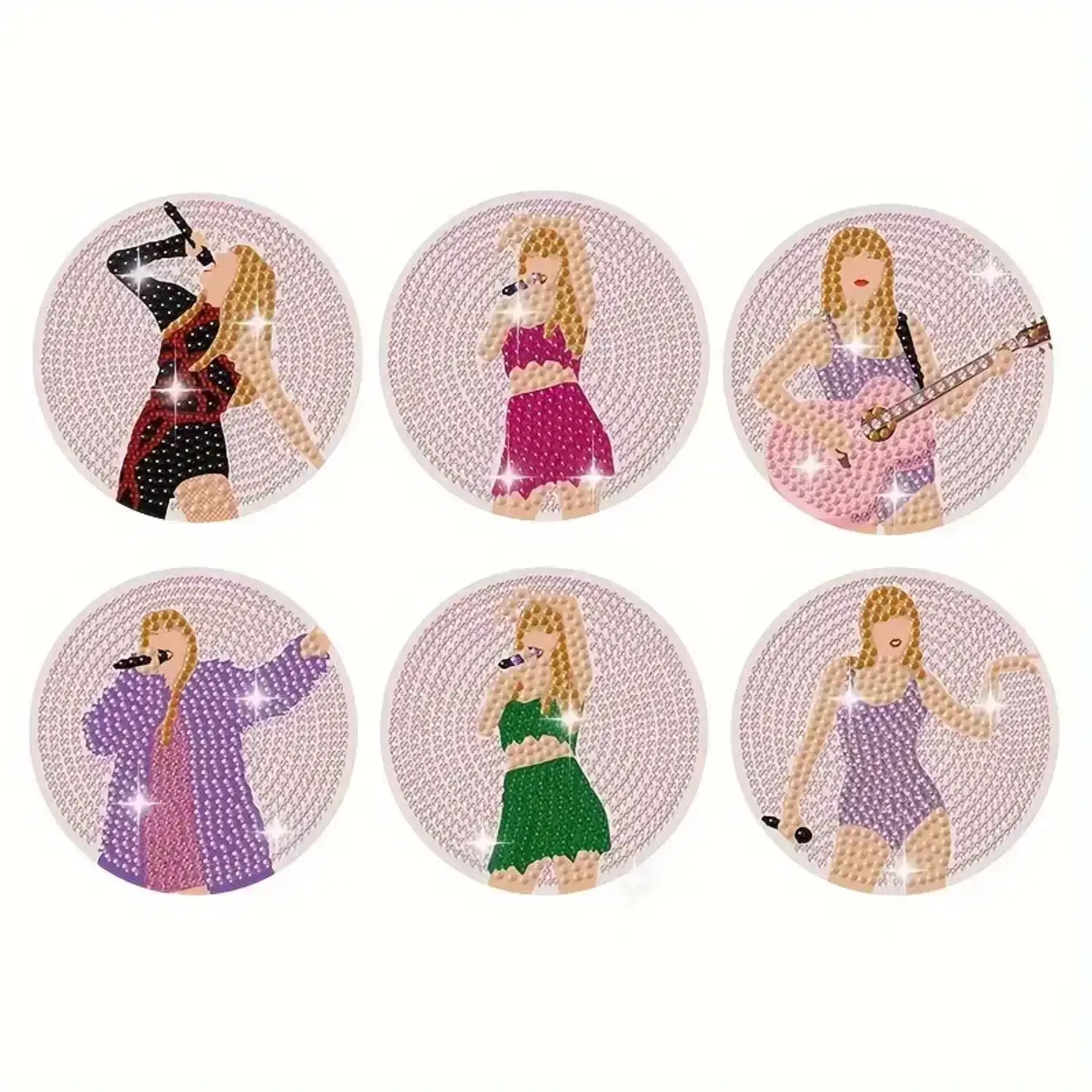 Taylor Swift Diamond Art Coasters - Sassy Lassie