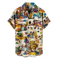 Men's Retro Beatles Hawaiian  Shirt