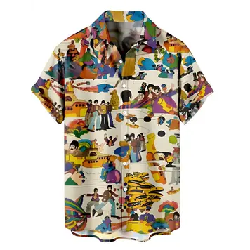 Men's Retro Beatles Hawaiian  Shirt