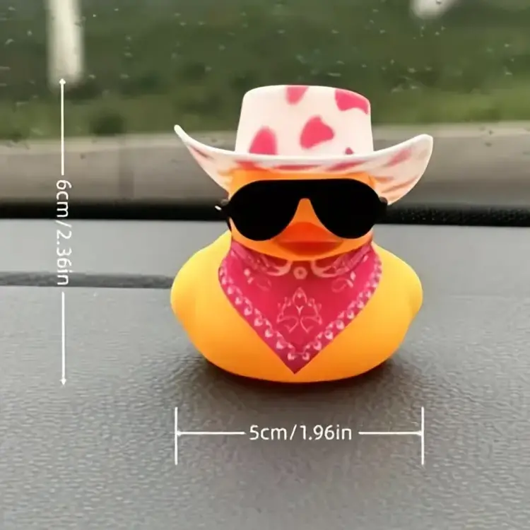 Mini  Cowgirl  Hat Duck w bandana