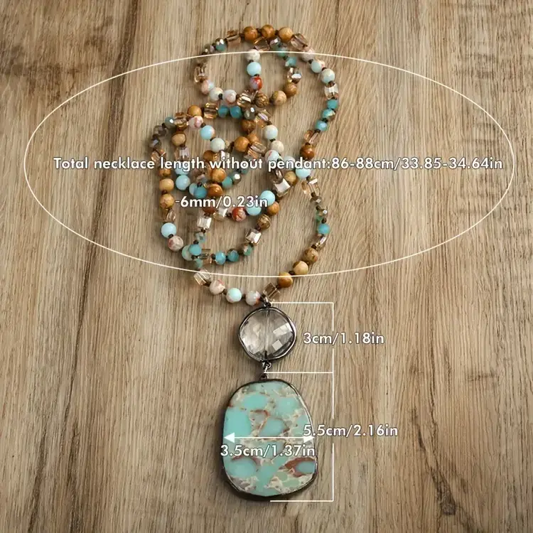 Vintage Boho Stone Necklace