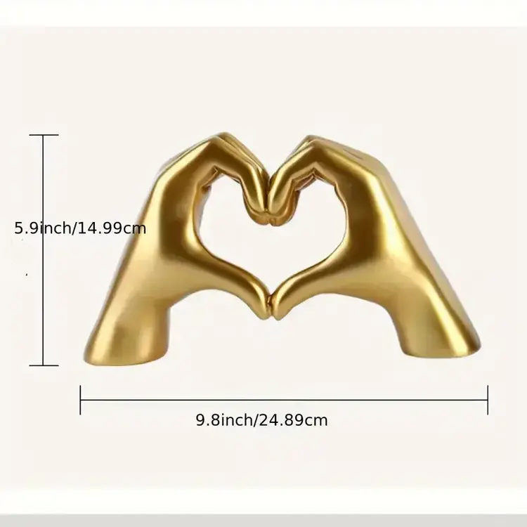 Taylor/Heart Hands  Decoration Golden 5.9"