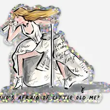 Jennifer Vallez Taylor Swift Eras Tour Paris Little Old Me Glitter Sticker