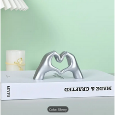 Mini Taylor Heart Hands Silver 2.6"