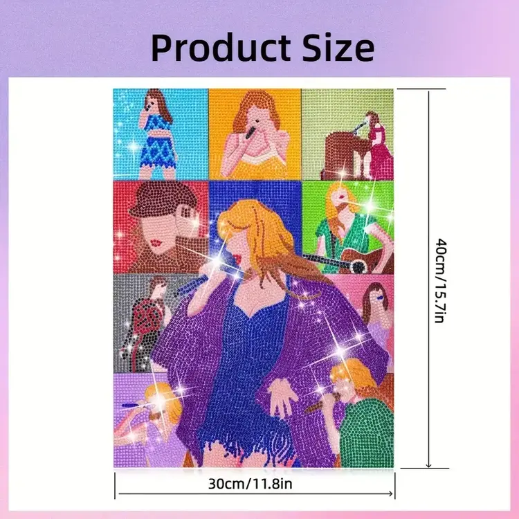5D Taylor Swift Diamond Painting Kit 11.81x15.75