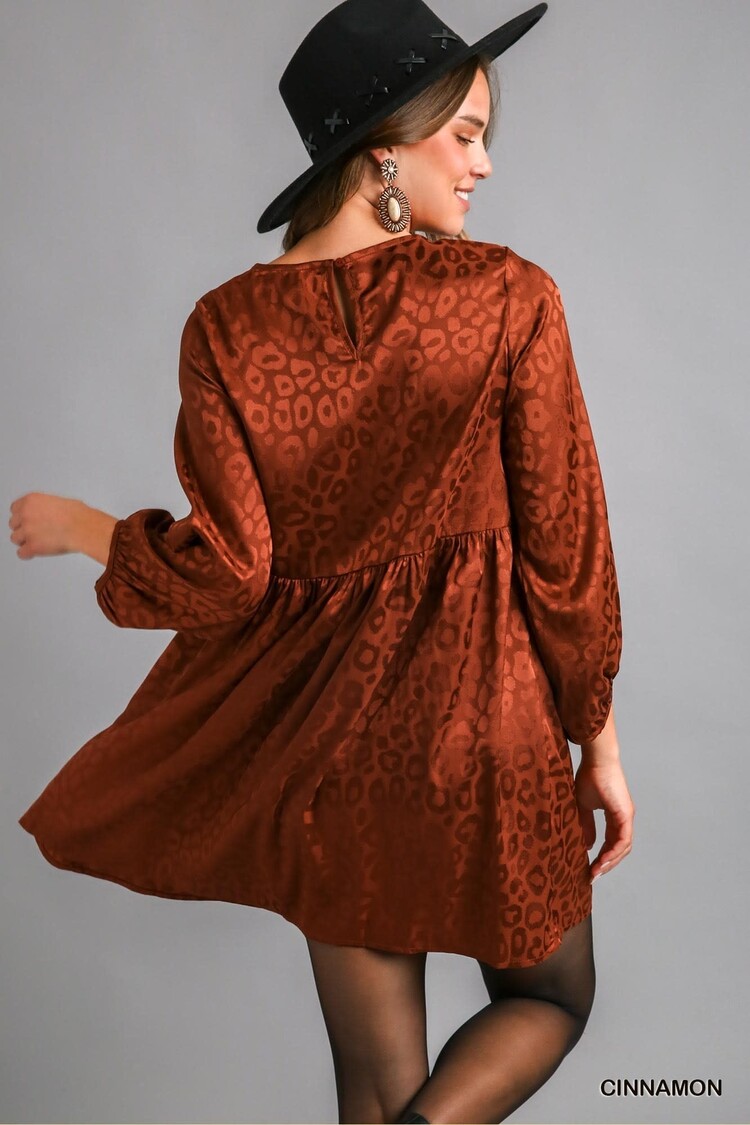 Umgee Jacquard Long Sleeve Dress