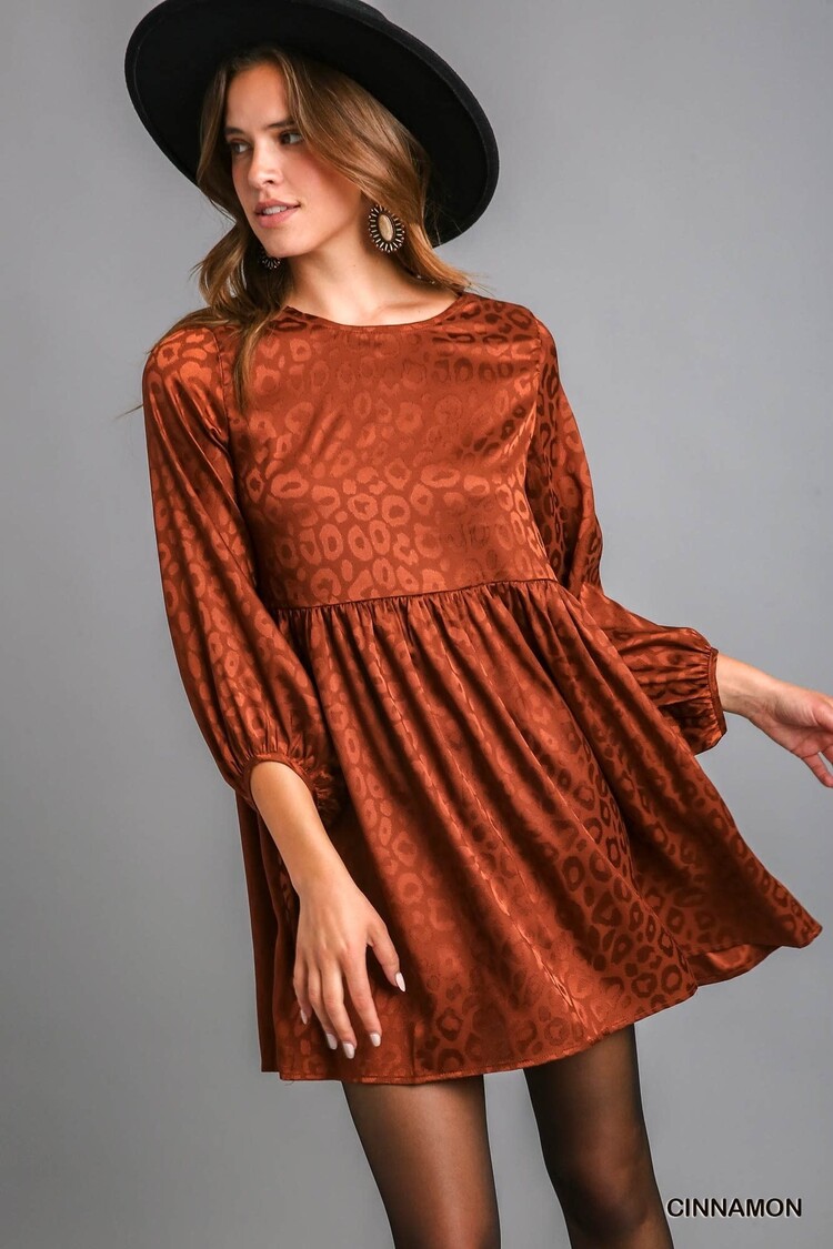 Umgee Jacquard Long Sleeve Dress