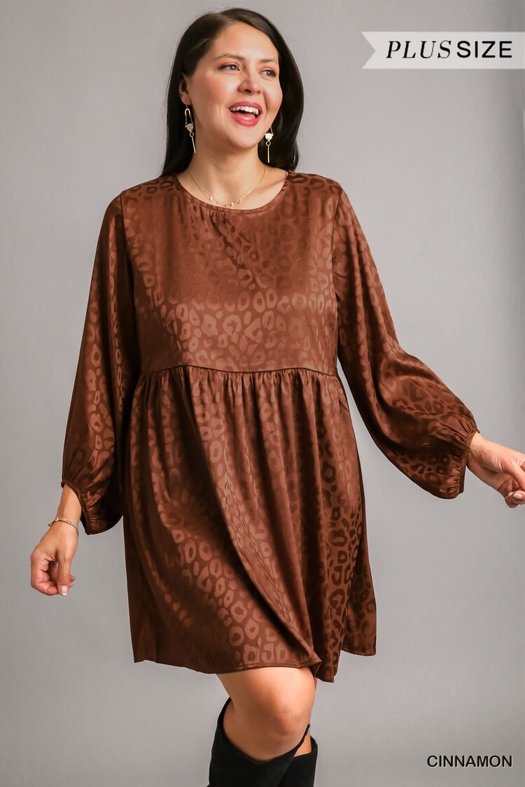 Umgee Jacquard Long Sleeve Dress