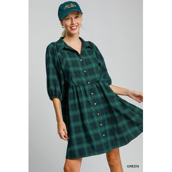 Umgee Checkered Mini Dress