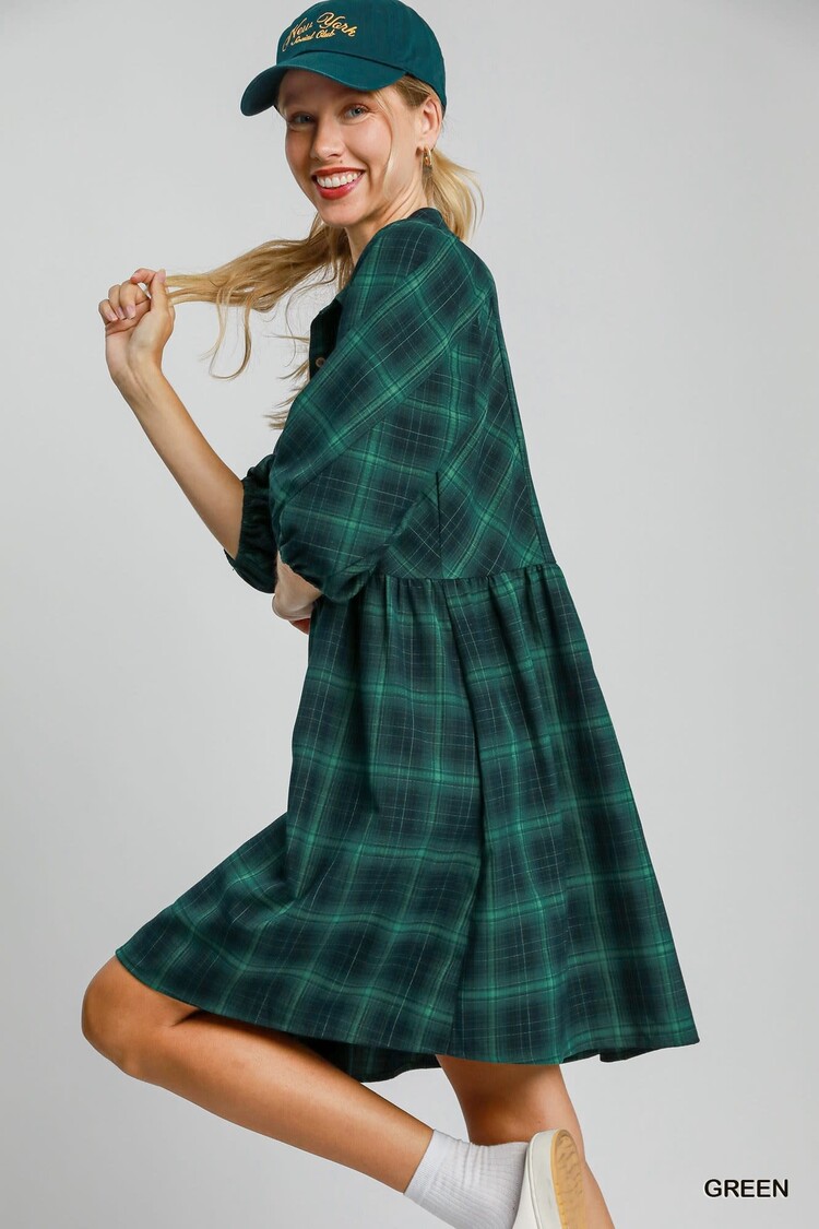 Umgee Checkered Mini Dress