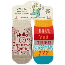 New Here/Screaming Baby Socks