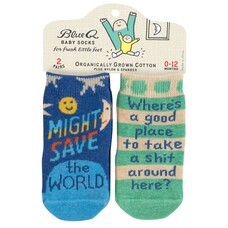Might Save the World/Good Place Baby Socks