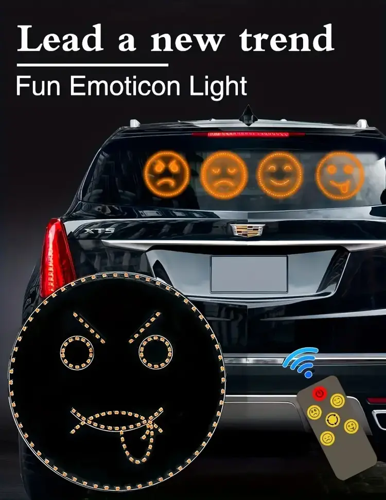 Fun LED Emoticon Car Sign