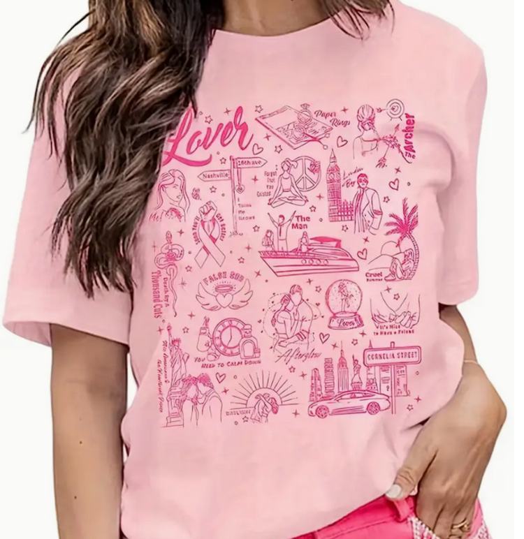 Taylor Swift Lover T-Shirt Pink L