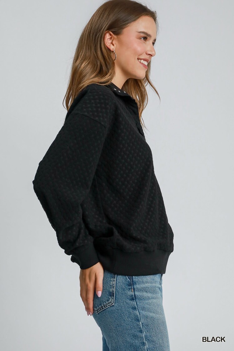 Umgee Textured Pullover Top