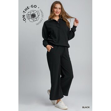 Umgee Textured Knit Pants