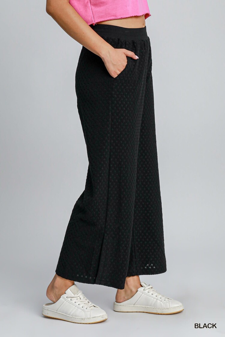 Umgee Textured Knit Pants