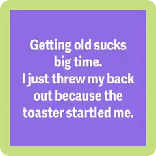 Drinks on Me Coaster Threw Out Back