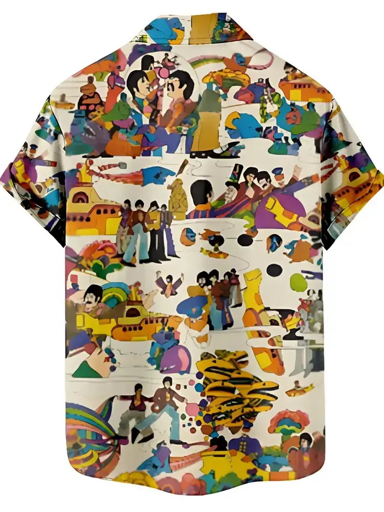 Men's Retro Beatles Hawaiian  Shirt