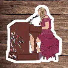 Stickers - Taylor Swift Maroon