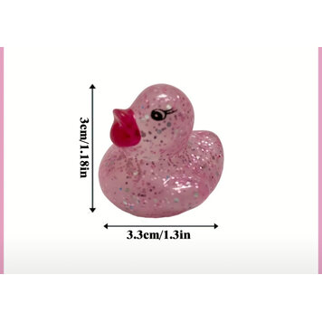 Breast Cancer Awareness Glitter Mini Duck