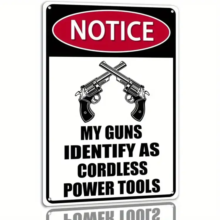 My Guns Identify Metal Sign
