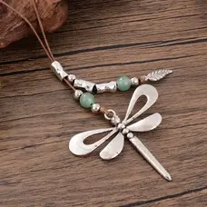 Vintage-Inspired Dragonfly Pendant Necklace