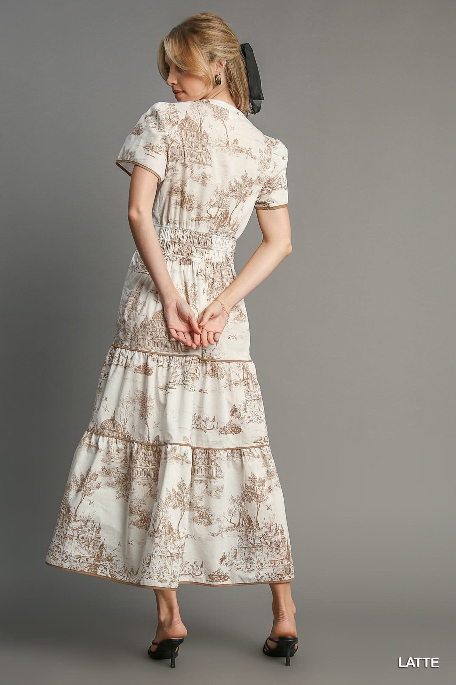 slim fit dress slacks Umgee Collared Dress-Black Floral