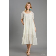 Umgee Checkered Organza Maxi Dress