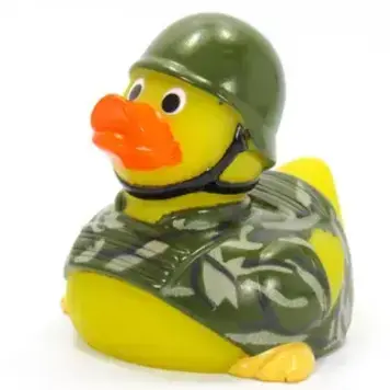 Ducks in the Window Army Camouflage Rubber Duck
