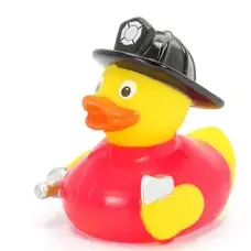 Ducks in the Window Fireman Rubber Duck