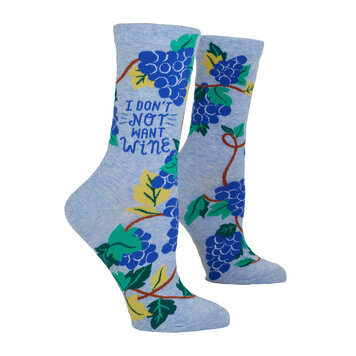 Don't Not Want Wine Crew Socks