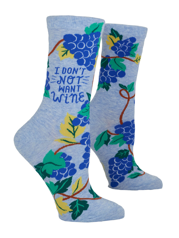 Don't Not Want Wine Crew Socks