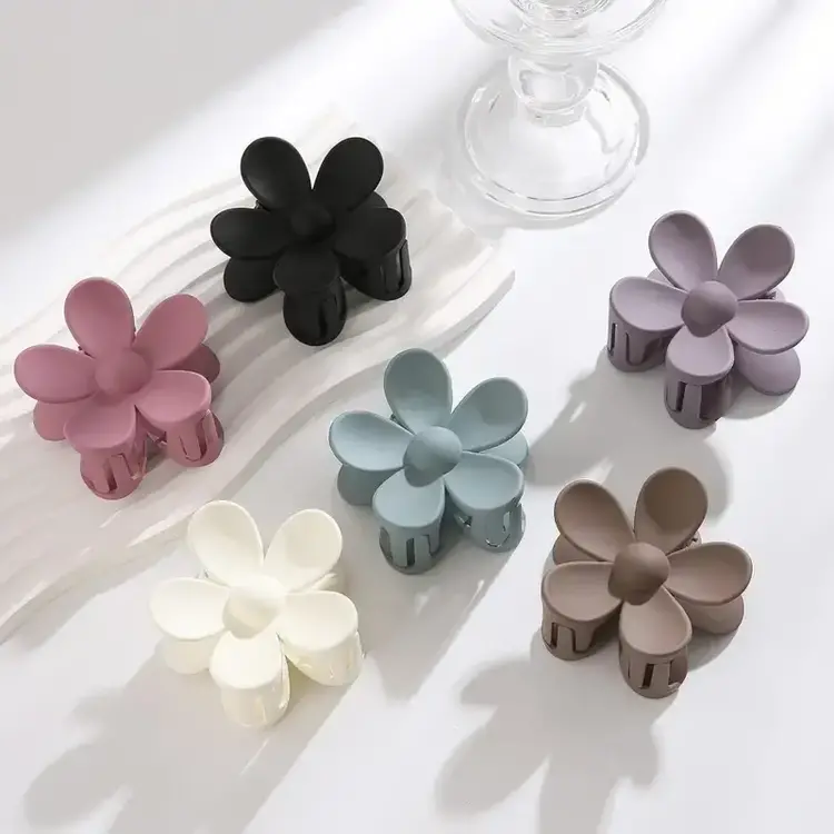 Cool Color Flower Claw Clips