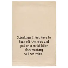 ellembee Serial Killer Documentary Funny Tea Towel