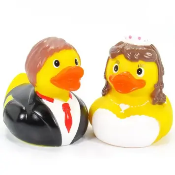 Ducks in the Window Bride & Groom Rubber Duck